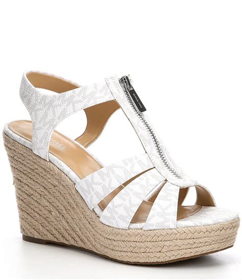 michael kors white wedges